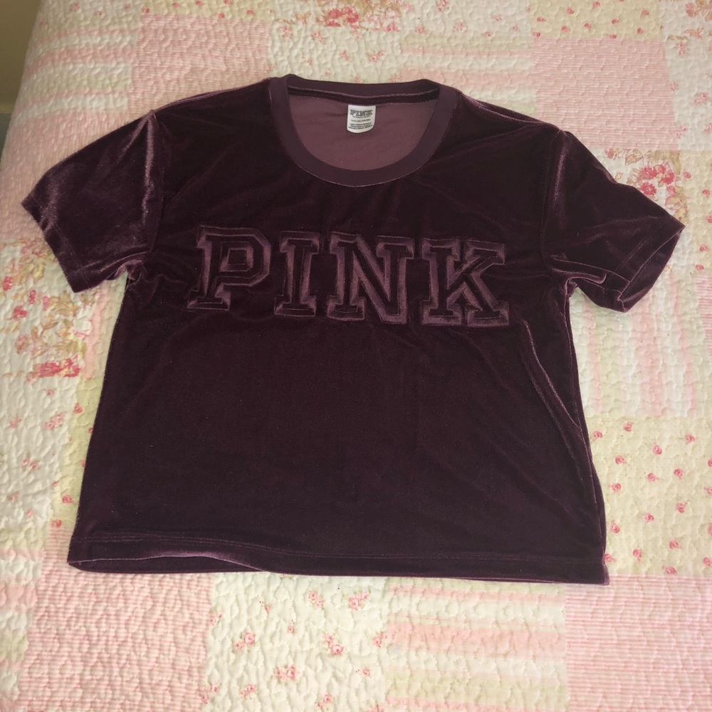 PINK VS VELVET TOP